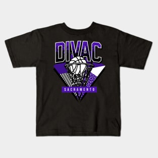 Sacramento Basketball Throwback 90s Divac Kids T-Shirt